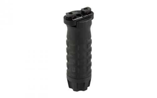 Samson Manufacturing Corp. Vertical Foregrip, Anodized Finish, Black, Fits M-LOK, Medium (3.5"), Grenade Design 04-05103-01