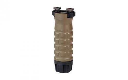 Samson Manufacturing Corp. Vertical Forend Grip, Fits M-LOK, Matte Finish, Flat Dark Earth, 3.5 Long, Grenade Texture 04-05103-32