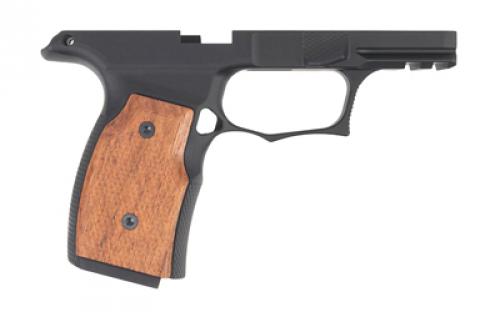 Sharps Bros. Grip Module, Fits Sig P365/XL/X/X Macro with No Manual Safety, Anodized Black Finish, Inlcudes Brazilian Cherry Grip Panels SBGM01