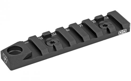 Strike Industries LINK, Rail Section, 7 Slots, Includes QD Attachment Point, Fits M-LOK/KeyMod Rail Systems, Black SI-Link-RS-7-QD-BK