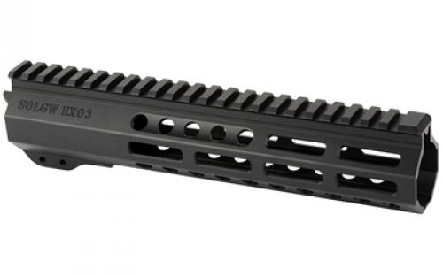 Sons of Liberty Gun Works EXO3, M-LOK Handguard, Nitride Finish, Black, 9.5", Fits AR-15, with Quick Detach Socket EXO3-9.5