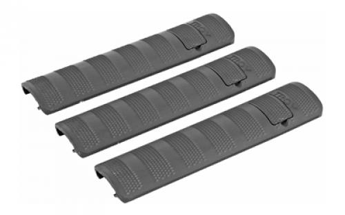 Troy Battle Rail Covers, 6.2", Picatinny, 3 pack, Black SCOV-BRC-36BT-00