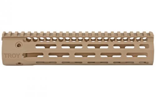 Troy Battle Rail, 9.25" Low-Profile SOCC Rail, Fits AR, 223REM/556NATO, M-LOK, Aluminum, Flat Dark Earth SRAI-SR1-90FT-00