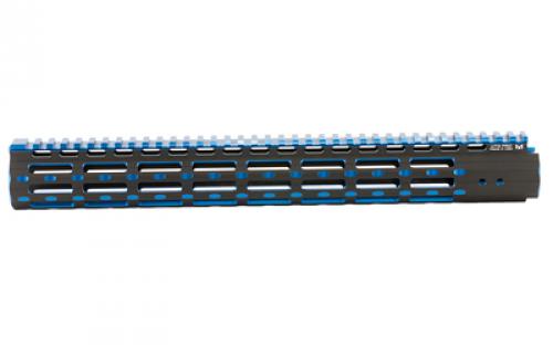 Leapers, Inc. - UTG UTG PRO, M-Lok Super Slim Free Floating Rail, Black/Blue 2-Tone, Fits AR-15, 15", Includes One M-LokPicatinny Rail Section One M-Lok QD Sling Swivel Adaptor and Barrel Nut Wrench MTU019SSMB2