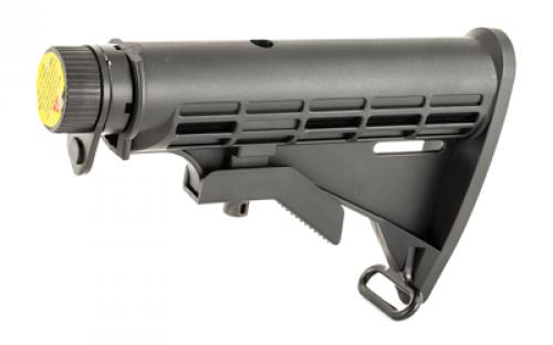 Leapers, Inc. - UTG Model 4, 6-Position Mil-Spec Stock Assembly w/ Buffer, Buffer Tube, & Spring, Black RBU6BM
