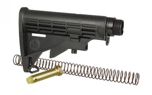 Leapers, Inc. - UTG Model 4, 6-Position Mil-Spec Stock Assembly w/ Buffer, Buffer Tube, & Spring, Black RBU6BM