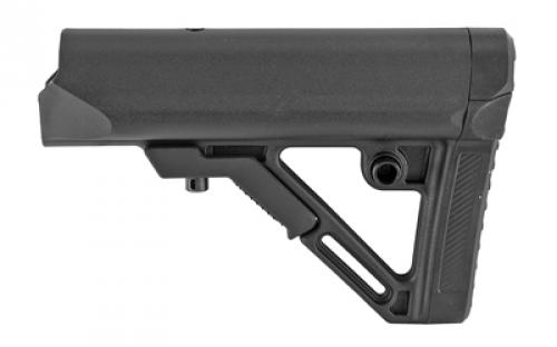 Leapers, Inc. - UTG Model 4 Combat Ops S1, Stock, Ambidextrous Sling Loop and Reversible QD Sling Swivel Housing, Polymer Stock Only, Black Finish RBUS1BMS