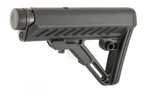 Leapers, Inc. - UTG Model 4, Combat Ops S2, Stock Kit, 6-Position Mil-Spec Stock Assembly, includes Extension Tube, Buffer, Buffer Spring, Tear-drop Ring and Castle Nut, Black Finish RBUS2BM