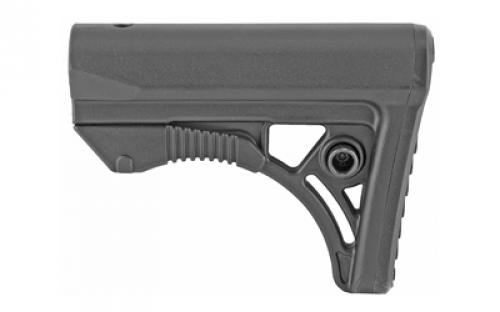 Leapers, Inc. - UTG Model 4 Combat Ops S3, Stock, Ambidextrous Sling Loop and Reversible QD Sling Swivel Housing, Polymer Stock Only, Black Finish RBUS3BMS