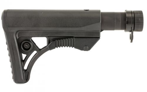 Leapers, Inc. - UTG Model 4, Combat Ops S3, Stock Kit, 6-Position Mil-Spec Stock Assembly, includes Extension Tube, Buffer, Buffer Spring, Tear-drop Ring and Castle Nut, Black Finish RBUS3BM