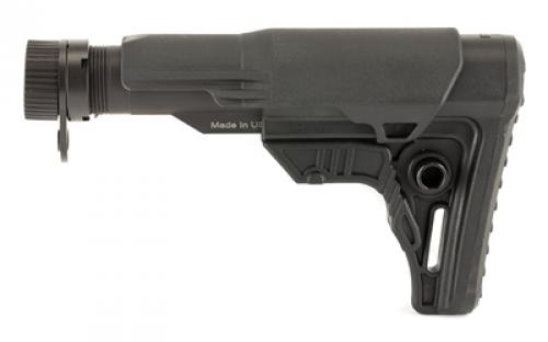 Leapers, Inc. - UTG UTG PRO, Mil-spec Stock Kit, Black Finish, Fits AR-15, Compact Size, Includes Cheek Rest Plus Removable Extended Cheek Rest Insert, Rubberized Butt Pad, Mil-spec Extension Tube, Buffer, Buffer Spring, Receiver End Plate and Castle Nut, Black RBUS4BM