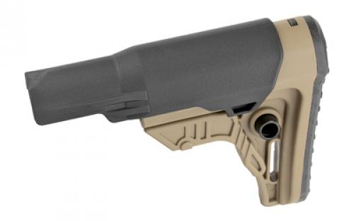 Leapers, Inc. - UTG UTG PRO, Mil-spec Stock, Flat Dark Earth Finish, Fits AR-15, Compact Size, Includes Cheek Rest Plus Removable Extended Cheek Rest Insert, Rubberized Butt Pad RBUS4DMS