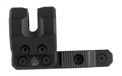 Leapers, Inc. - UTG M-LOK Offset Flashlight Ring Mount, Low Profile, Comes with Two Inserts to fit 27mm, 25.4mm (1"), or 20mm, Flashlight Tube Diameters, Black Finish, Includes M-LOK Steel Locking Nuts, Screws, and Allen Wrench for Simple and User Friendly Installation, No Gunsmithing Required RG-FL27MC