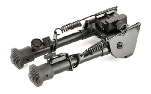 Leapers, Inc. - UTG Tactical Op Bipod, Fits Picatinny Rail or Swivel Stud, 6.1 - 7.9, SWAT/ Combat Profile with Adjustable Height, Black TL-BP78