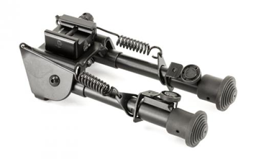 Leapers, Inc. - UTG Tactical Op Bipod, Fits Picatinny Rail or Swivel Stud, 6.1" - 7.9", SWAT/ Combat Profile with Adjustable Height, Black TL-BP78
