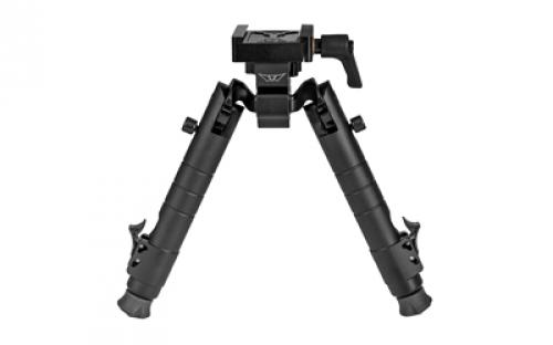 Warne Skyline Precision Bipod, Black Finish, Fits Arca Swiss Rail, 5 Position Leg Rotation, 6.9-9.1 7902M
