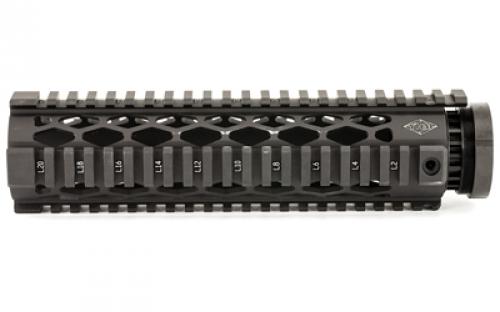Yankee Hill Machine Co Diamond Series Forearm, 9.290", Midlength, Fits AR-15, Black YHM-9633-DX