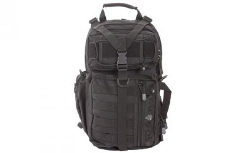 Allen Allen, Lite Force Tactical Sling Pack, Black Endura Fabric, 18x9.75x7.5, 1200 Cubic Inches, Sling Design, Padded Adjustable Single Shoulder Strap, Concealed Carry Compatible, Large Main Compression Strap, Water Bottle And Sunglasses Pockets, Hydration Compatible 10854