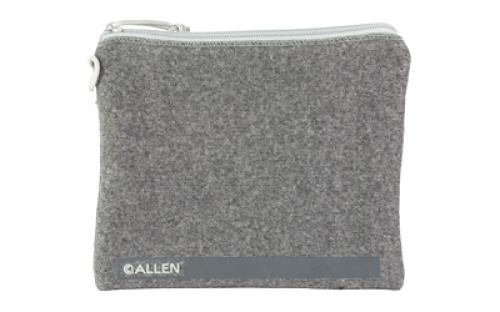 Allen Locking Pistol Pouch, Compact, 9x7, Fleece, Gray 3627