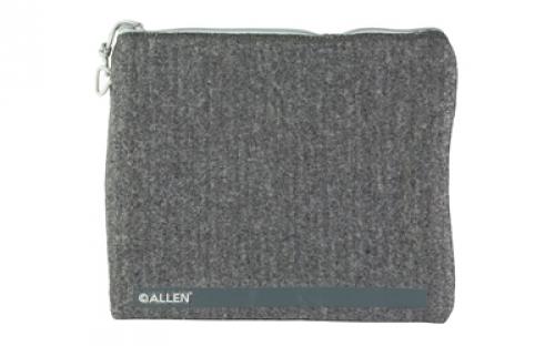 Allen Locking Pistol Pouch, Compact, 9x11, Fleece, Gray 3629