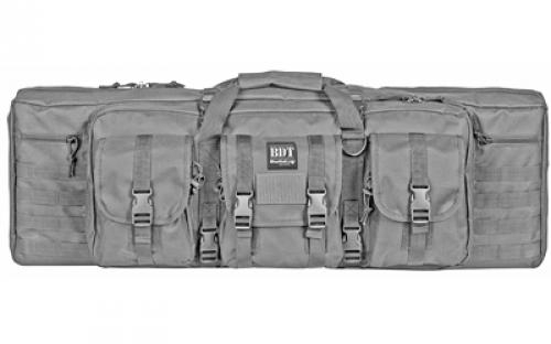 Bulldog Cases Deluxe Tactical Rifle Case, Fits Single Rifle, Three Front Acc. Pockets, Large Main Front Pocket, Back Pack Straps, 36 Soft Case, Seal Gray BDT35-36SG