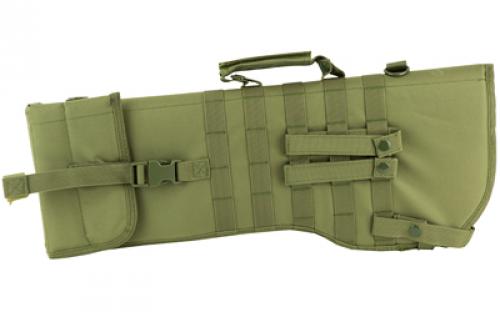 NCSTAR Rifle Scabbard, Green, Nylon, 22 Length, Six Metal D-Ring locations, Includes Padded Shoulder Sling CVRSCB2919G