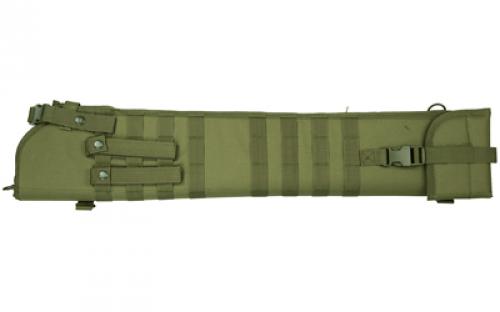 NCSTAR Shotgun Scabbard, Green, Nylon, 29" Length, Six Metal D-Ring locations, Includes Padded Shoulder Sling CVSCB2917G