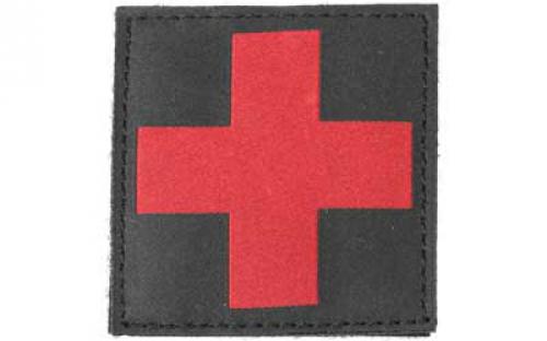 BLACKHAWK Red/Black Cross Patch, 2.5X2.5, Black 90RC00BK