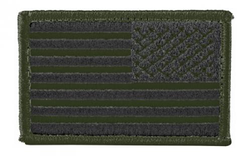 BLACKHAWK American Flag Patch, 2X3, Reversed, OD and Black 90SAFV-R