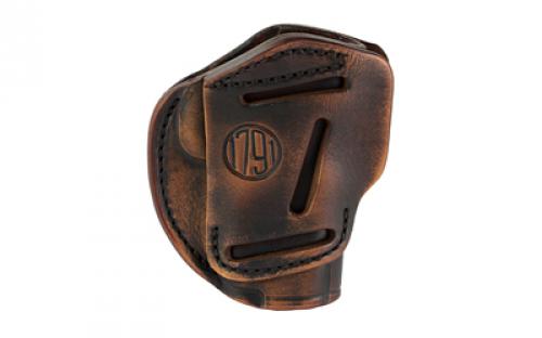 1791 3 Way Holster Size 1, OWB Belt Holster, Fits Slim 3"-4" Pistols, Matte Finish, Vintage Leather, Right Hand 3WH-1-VTG-A