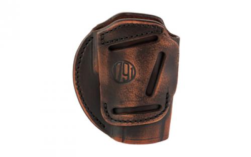1791 3 Way, Outside Waistband Holster, Size 6, Matte Finish, Leather Construction, Vintage Brown, Ambidextrous 3WH-6-VTG-A