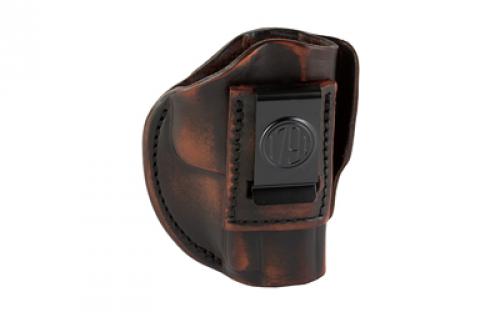 1791 4 Way Holster Size 1, IWB or OWB Holster, Fits Slim 3"-4" Pistols, Matte Finish, Vintage Leather, Right Hand 4WH-1-VTG-R