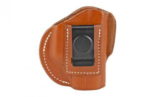 1791 4 Way Holster, Leather Belt Holster, Right Hand, Classic Brown, Fits Glock 26 27 33 & S&W MP9/Shield, Size 3 4WH-3-CBR-R