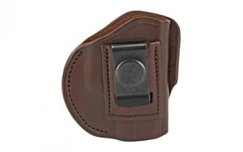1791 4 Way Holster, Leather Belt Holster, Right Hand, Signature Brown, Fits Glock 26 27 33 & S&W MP9/Shield, Size 3 4WH-3-SBR-R