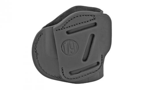 1791 4 Way Holster, Belt Holster, Left Hand, Stealth Black, Leather, Fits Glock 22, 23, 26, 27, 28, 29, 30, 33, 39 / Sig Sauer P228, P229 / Springfield XDS, XDE, XD (9 and 40 cal.) / Taurus G2, G2c, 709 slim / And similar frames 4WH-4-SBL-L