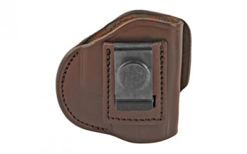 1791 4 Way Holster, Leather Belt Holster, Right Hand, Signature Brown, Fits Glock 26 27 33 & Springfield XDS/XDE/XD9/XD40, Size 4 4WH-4-SBR-R