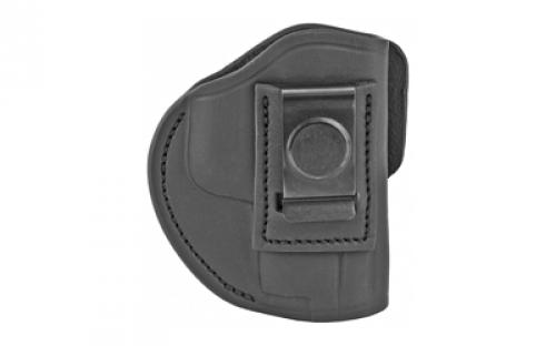 1791 4 Way Holster, Leather Belt Holster, Right Hand, Stealth Black, Fits Glock 17 19 22 23 & S&W MP9/MP40/MP45, Size 5 4WH-5-SBL-R