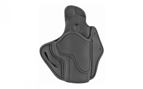 1791 OR Optic Ready, Belt Holster, Stealth Black Leather, Fits  CZ P01/P10/P10C/P10S, HK VP9/VP40, FN FIVE-SEVEN USG and MK2, Right Hand, Size 2.4S OR-BH2.4S-SBL-R