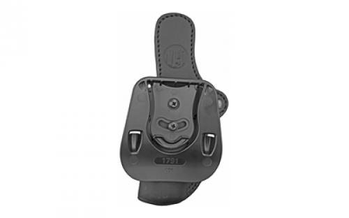 1791 OR, Optics Ready Belt Holster, Size 1, Right Hand, Leather, Stealth Black OR-PDH-1-SBL-R