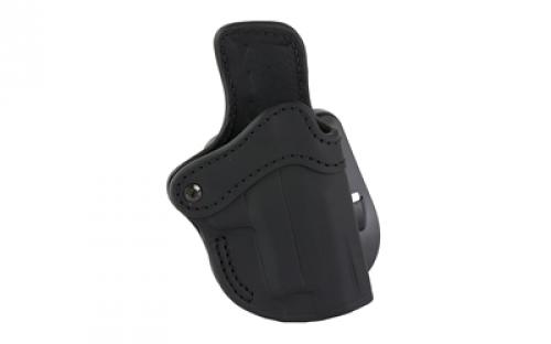 1791 PDH2.3 Optic Ready, OWB Paddle Holster, Fits Optic Ready Large Frame Railed Pistols, Matte Finish, Stealth Black Leather, Right Hand OR-PDH-2.3-SBL-R