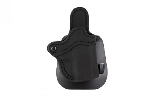 1791 PDH-C Optic Ready, OWB Paddle Holster, Fits Optic Ready Sub-Compact Size Pistols, Matte Finish, Stealth Black Leather, Right Hand OR-PDH-C-SBL-R