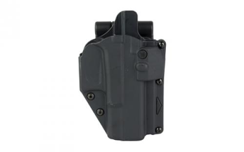 Rapid Force Rapid Force Level II Slim, Outside the Waistband Holster, Fits Glock 19/23/19x/45, Quick Detach System, Polymer, Black R2-LB-0057-R-B-L0-D