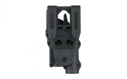 Rapid Force Rapid Force Duty Holster, Outside the Waistband Holster, Level 2 Retention, Fits Glock 17/31/47/22 (Will Not Fit Gen 5 G22) with Light, Mid Ride, Right Hand, Polymer, Black RFS-0601-R-MB-7-D