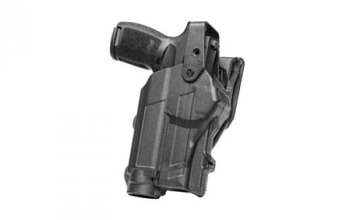 Rapid Force Rapid Force Duty Holster, Outside the Waistband Holster, Level 3 Retention, Fits Sig 320c with Red Dot Optic, Mid Ride, Quick Disconnect System, Right Hand, Polymer, Black RFS-0691-R-MB-99-D