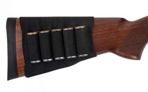 Allen  Allen, Basic Buttstock Shell Holder, Black Elastic Material, 12Ga (5 Rounds) 205