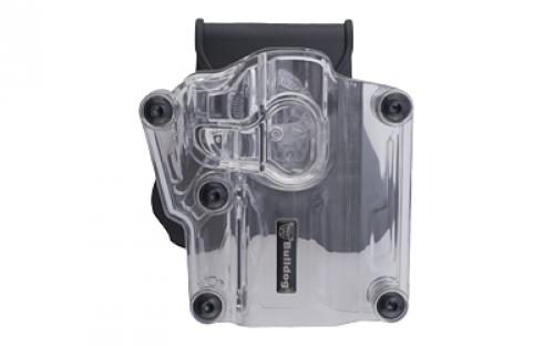 Bulldog Cases Max Multi-Fit Paddle Holster, Polymer, Clear, Fits Most Full Size Pistols, Right Hand MX-002