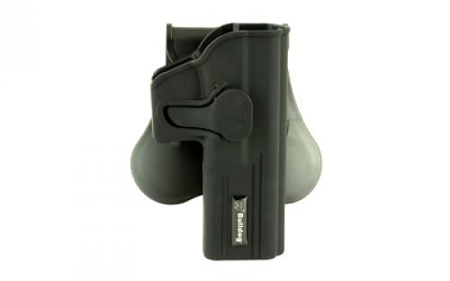 Bulldog Cases Rapid Release Polymer Holster, Fits Glock 17/22 Gen 1-4, Right Hand, Polymer, Black RR-G17