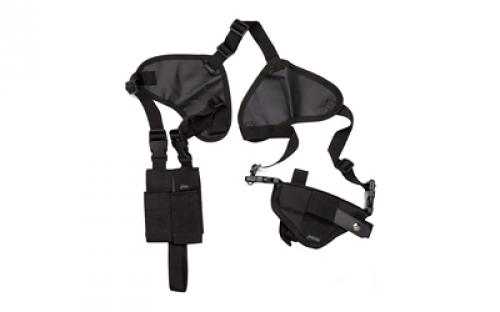 Bulldog Cases Deluxe Pro Shoulder Holster, Fits Large Revolver With 2.5 Barrel, Ambidextrous, Black WSHD 2