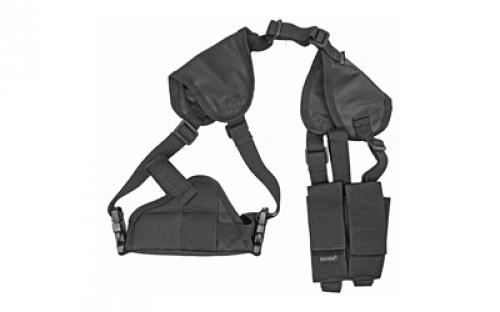 Bulldog Cases Deluxe Pro Shoulder Holster, Fits Medium/Large Auto Handgun, Ambidextrous, Black WSHD 7