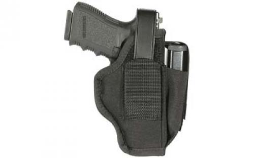 BLACKHAWK Multi-Use Belt Holster, Fits 4.5-5 Large Autos with Magazine Pouch, Ambidextrous, Black 40AM03BK